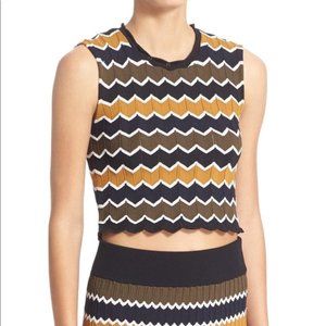 A.L.C. Leo Zig Zag Knit Crop Top
